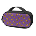 Purple Pizza Pattern Print Portable Cooler Travel Case