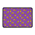 Purple Pizza Pattern Print Kitchen Mat
