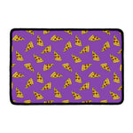 Purple Pizza Pattern Print Kitchen Mat