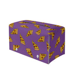 Purple Pizza Pattern Print Leather Tissue Box Cover