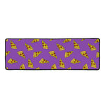 Purple Pizza Pattern Print Long Kitchen Mat