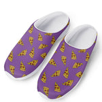 Purple Pizza Pattern Print Mesh Casual Shoes