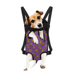 Purple Pizza Pattern Print Pet Carrier Backpack
