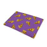 Purple Pizza Pattern Print Pet Cooling Mat Cover