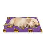 Purple Pizza Pattern Print Pet Cooling Mat Cover