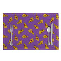 Purple Pizza Pattern Print Placemat