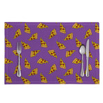 Purple Pizza Pattern Print Placemat