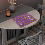 Purple Pizza Pattern Print Placemat