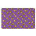 Purple Pizza Pattern Print Polyester Doormat