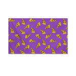 Purple Pizza Pattern Print Polyester Flag