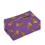 Purple Pizza Pattern Print Rectangle Tissue Box Cover