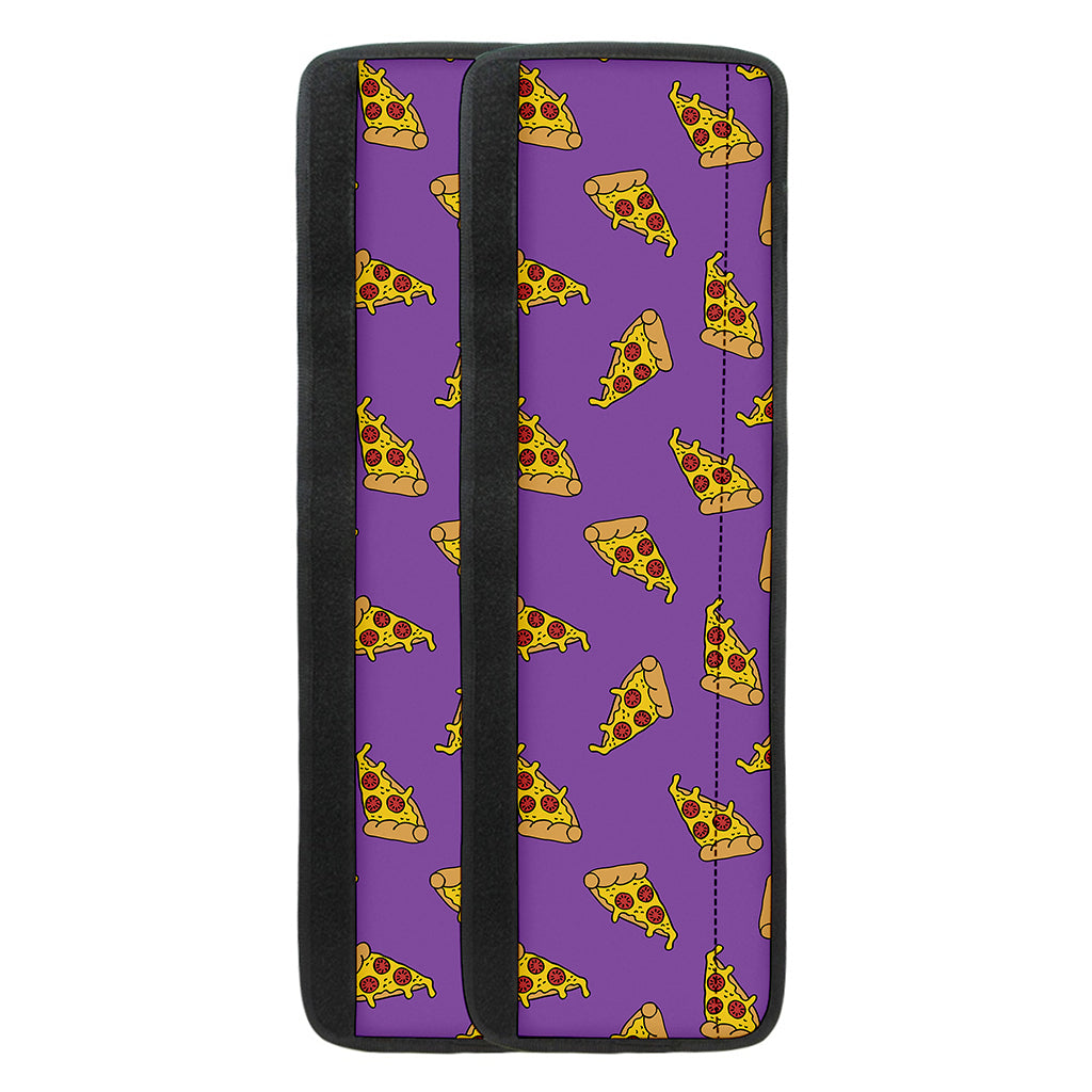 Purple Pizza Pattern Print Refrigerator Handle Covers