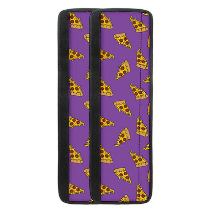 Purple Pizza Pattern Print Refrigerator Handle Covers