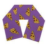Purple Pizza Pattern Print Scarf