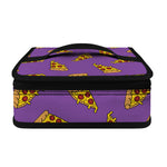 Purple Pizza Pattern Print Small Lunch Bag