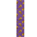 Purple Pizza Pattern Print Table Runner