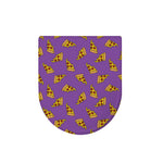 Purple Pizza Pattern Print Toilet Lid Cover
