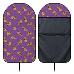 Purple Pizza Pattern Print Waterproof Car Seat Cover