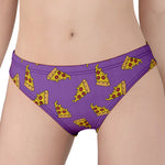 Purple Pizza Pattern Print Women's Panties