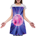 Purple Plasma Ball Print Adjustable Apron