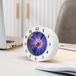 Purple Plasma Ball Print Alarm Clock