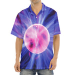 Purple Plasma Ball Print Aloha Shirt