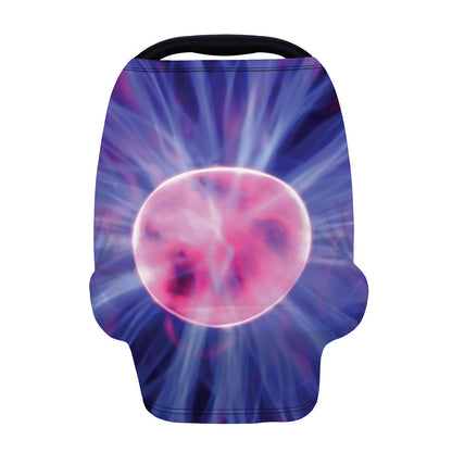 Purple Plasma Ball Print Baby Seat Cover