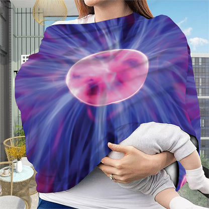 Purple Plasma Ball Print Baby Seat Cover