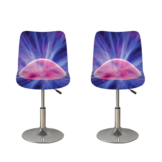 Purple Plasma Ball Print Bar Stool Covers