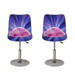 Purple Plasma Ball Print Bar Stool Covers