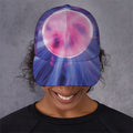 Purple Plasma Ball Print Baseball Cap
