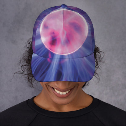 Purple Plasma Ball Print Baseball Cap