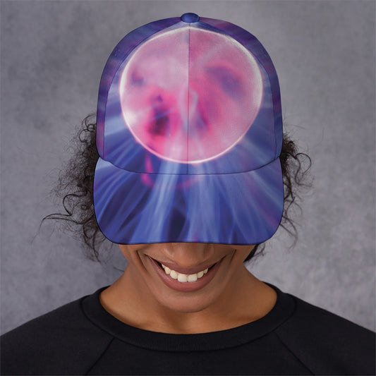 Purple Plasma Ball Print Baseball Cap