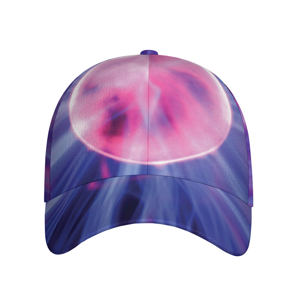 Purple Plasma Ball Print Baseball Cap