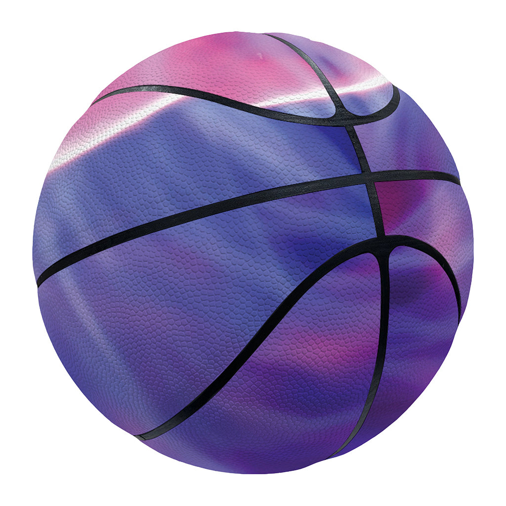 Purple Plasma Ball Print Basketball