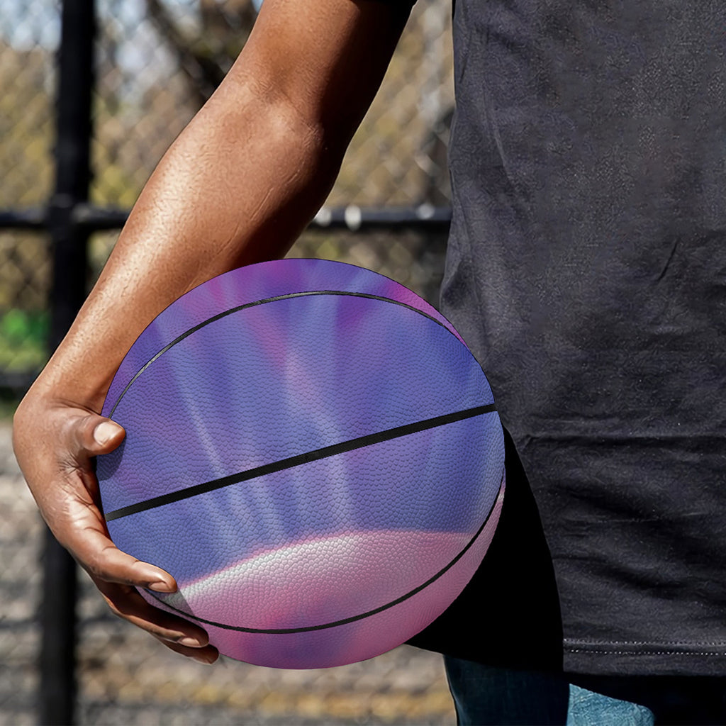 Purple Plasma Ball Print Basketball