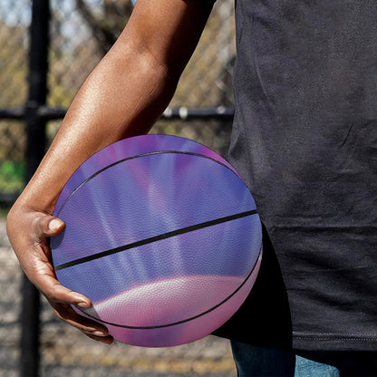 Purple Plasma Ball Print Basketball
