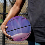 Purple Plasma Ball Print Basketball
