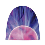 Purple Plasma Ball Print Beanie