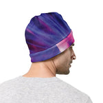 Purple Plasma Ball Print Beanie