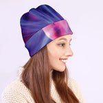Purple Plasma Ball Print Beanie
