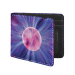 Purple Plasma Ball Print Bifold Wallet