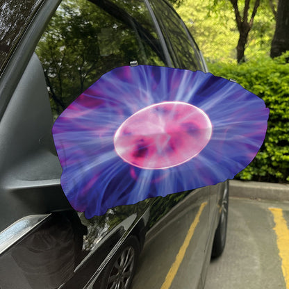 Purple Plasma Ball Print Car Side Mirror Covers