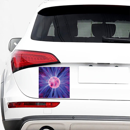 Purple Plasma Ball Print Car Sticker