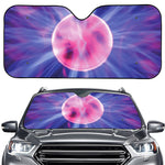 Purple Plasma Ball Print Car Windshield Sun Shade