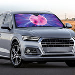 Purple Plasma Ball Print Car Windshield Sun Shade