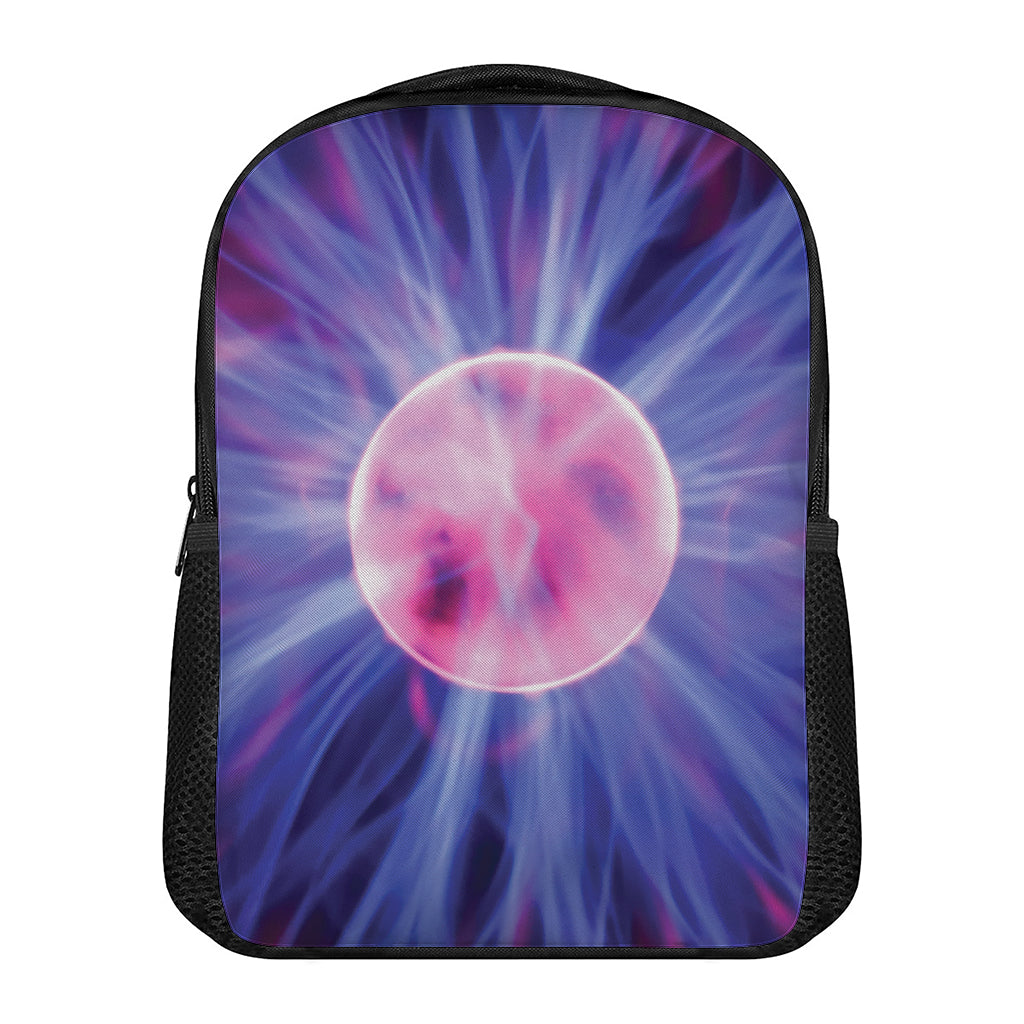 Purple Plasma Ball Print Casual Backpack
