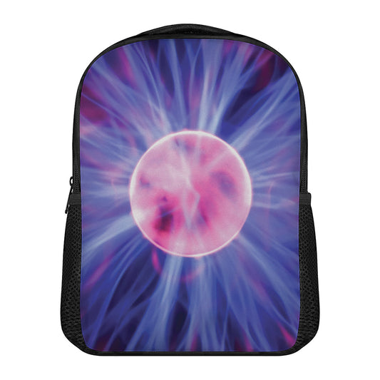 Purple Plasma Ball Print Casual Backpack