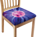 Purple Plasma Ball Print Chair Cushion Cover