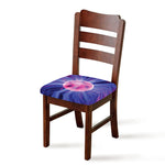 Purple Plasma Ball Print Chair Cushion Cover